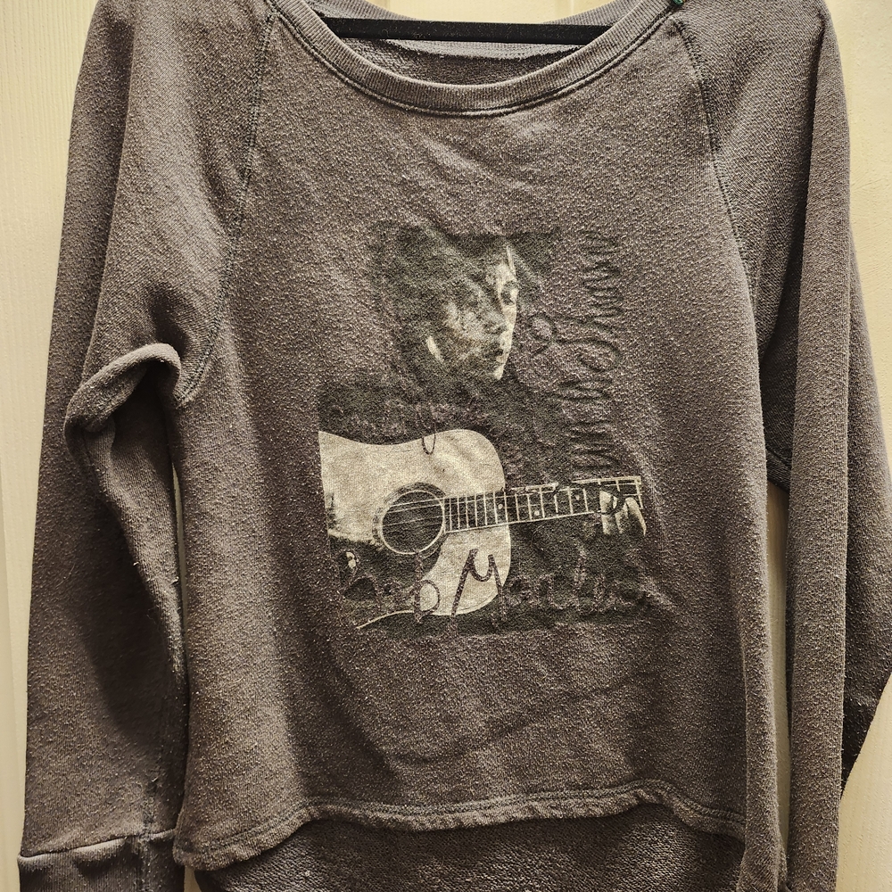 Grey Bob Marley Graphic Sweatshirt